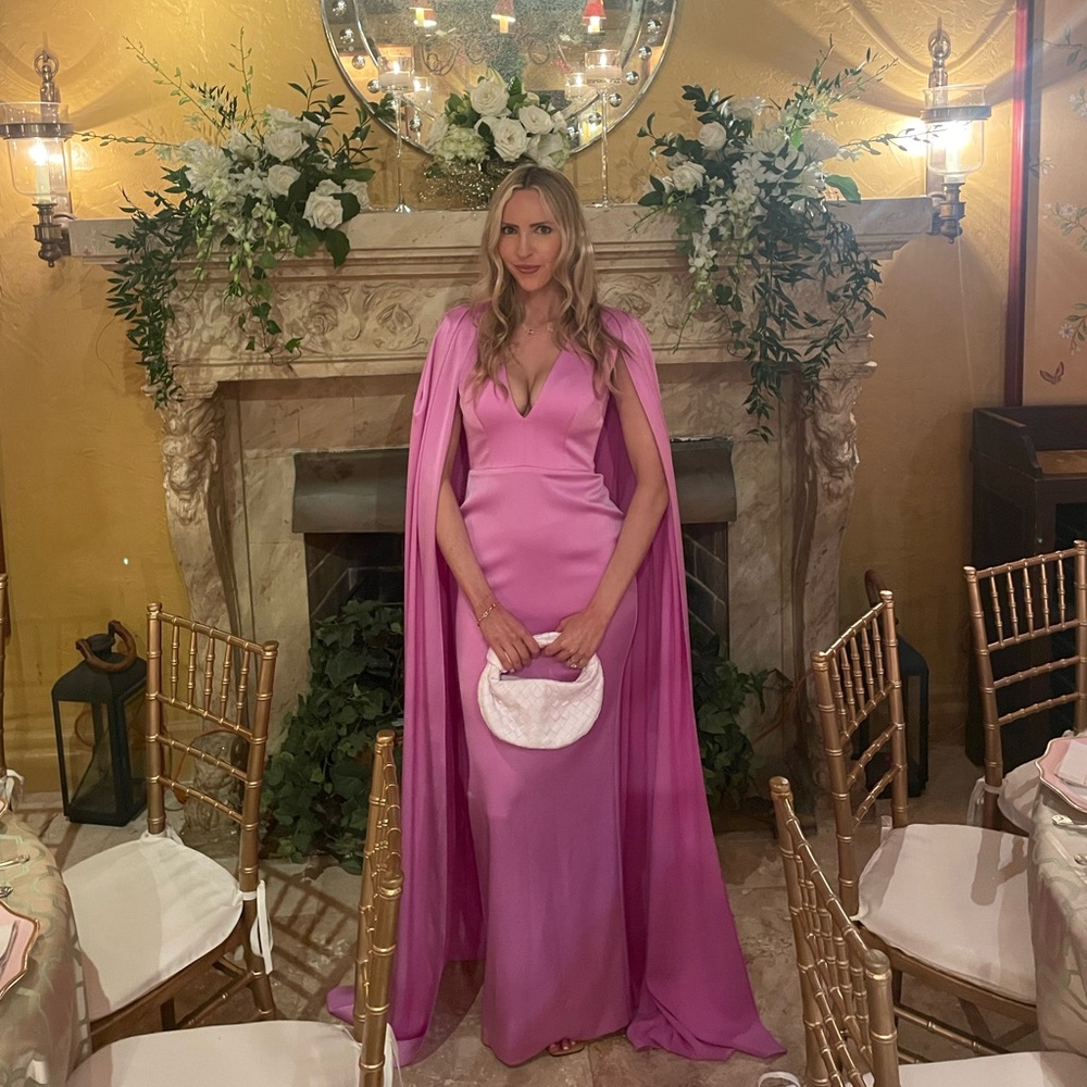 Alex Perry cape gown NWT